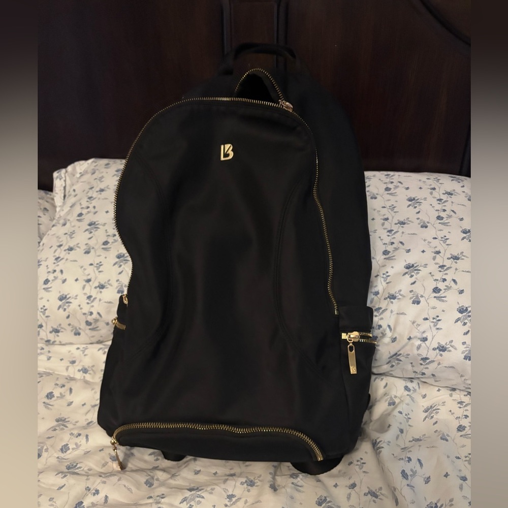 Buff bunny collection black backpack with insulated cooler gold hardware